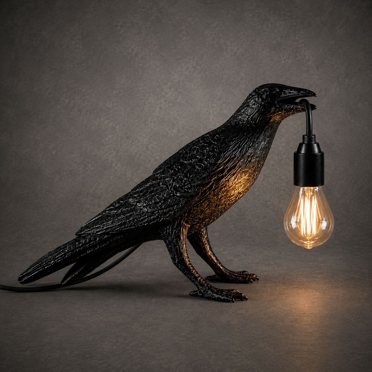 CROWSONG Gothic Raven Desk Lamp